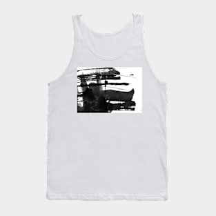 Black #abstract Tank Top